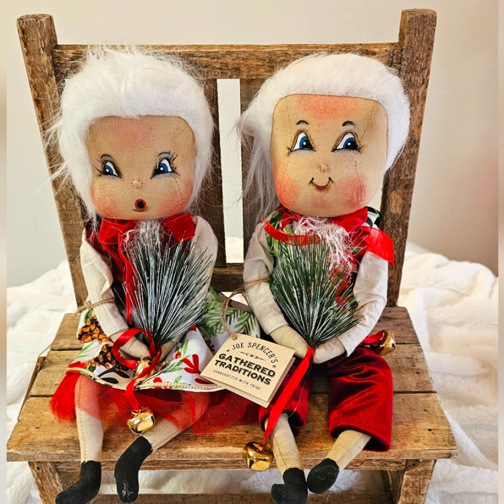 Joe Spencer - Colden Winter & Crystal Winter Doll Set Gathered Traditions